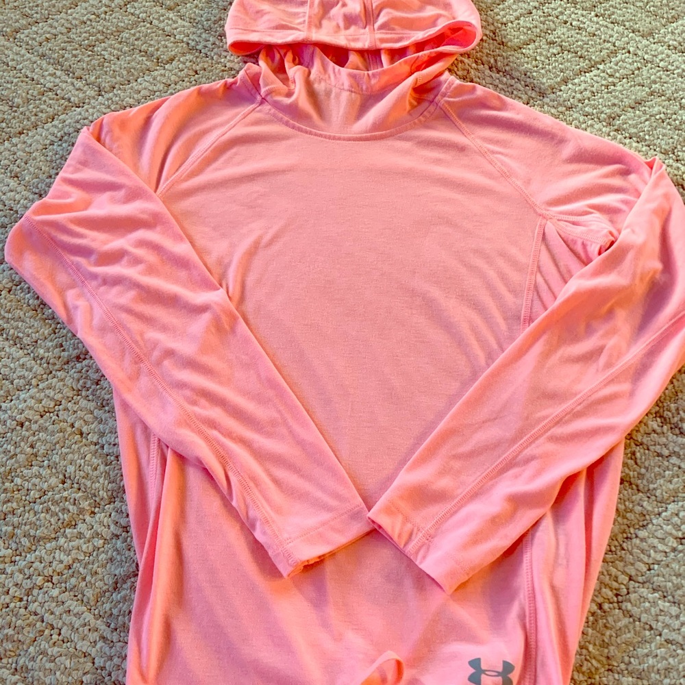 Under Armour 💖 coral pink hoodie EUC